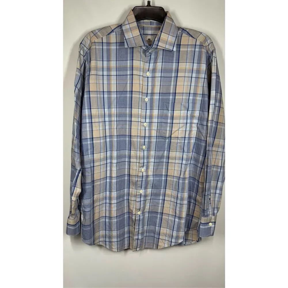 Peter Millar men’s plaid button-down shirt size medium
